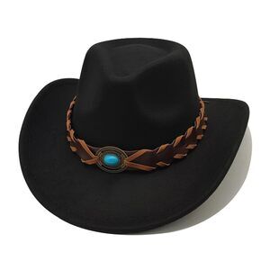 1141 Western Cowboy Hat Cowgirl Unisex Men's & Women's Wide Brim Felt
